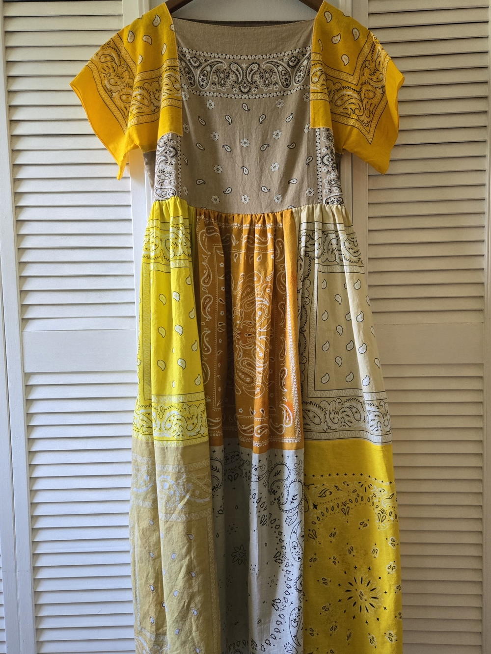 Psychic Outlaw Custom Yellow Bandana Dress | Handmade - Picture 5 of 6